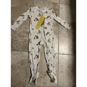 Angel Dear 18-24 Months NWT Woodland Animals Footed Pajamas Bamboo Zipper